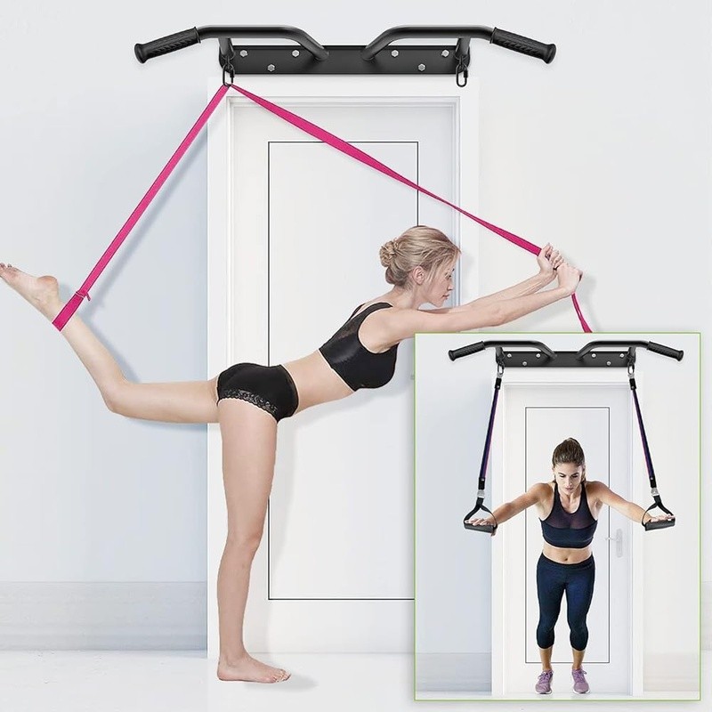 Heavy Duty Wall Mount Pull Up Bar Multi Grip Support 440lbs Easy Install New