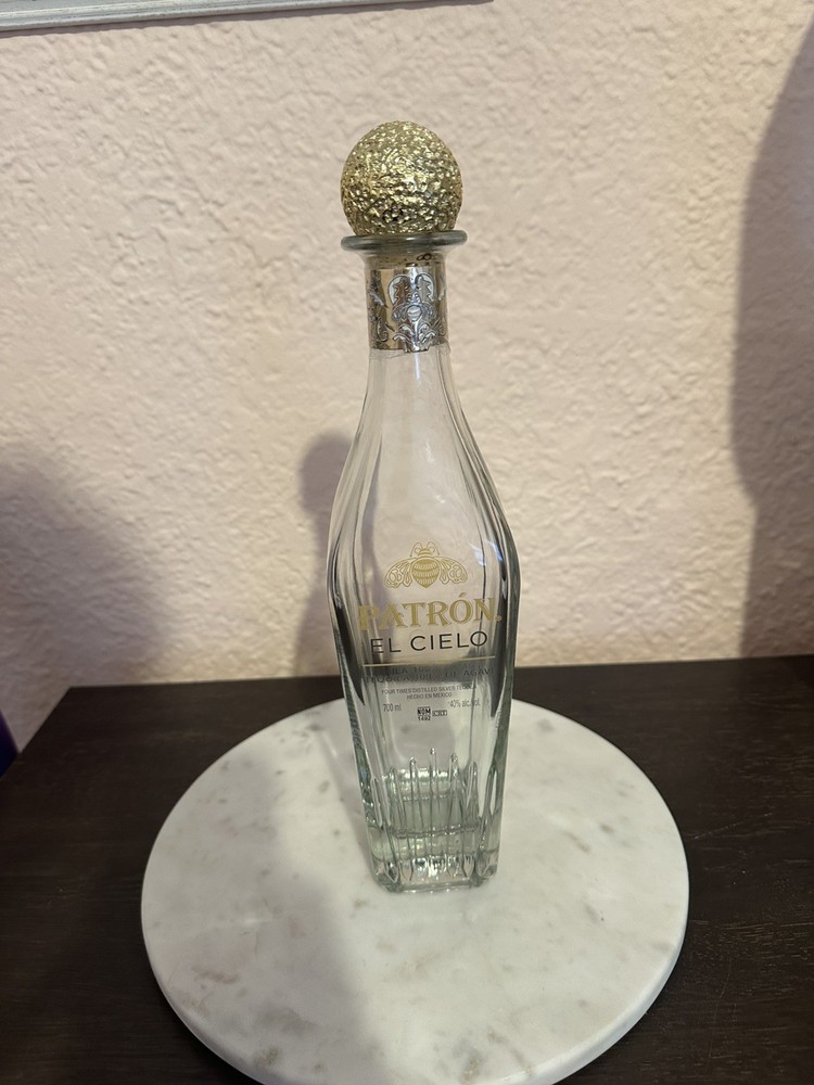 Empty PATRON EL CIELO bottle