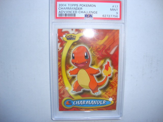 2004 TOPPS Advanced Challenge Pokemon Charmander card #17 PSA 9 Mint