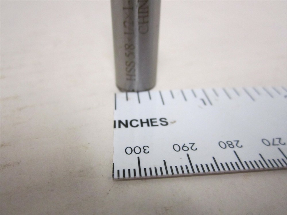 HSS Single End Square End Mill 5/8" Diameter with 1/2" Shank New