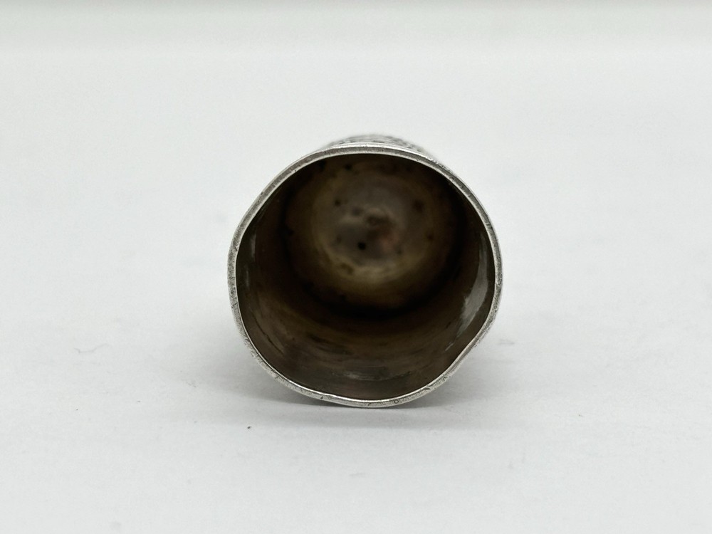 Antique Solid Silver Silver Charles Horner Thimble - 6g / Size 7