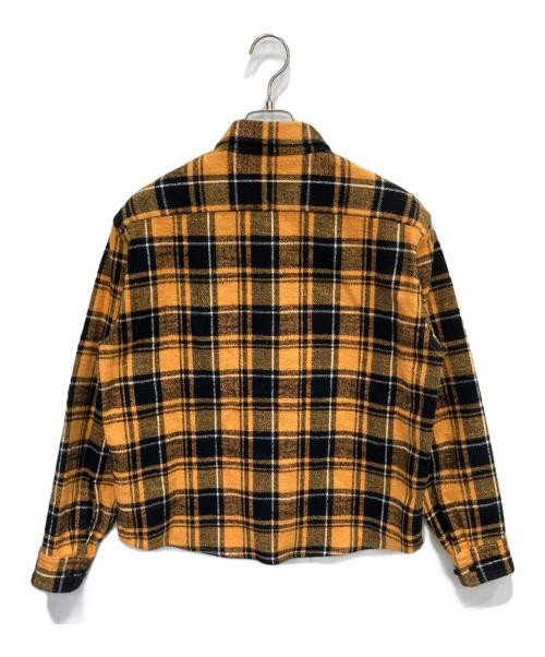 CALEE Herringbone Check Shirt yellow