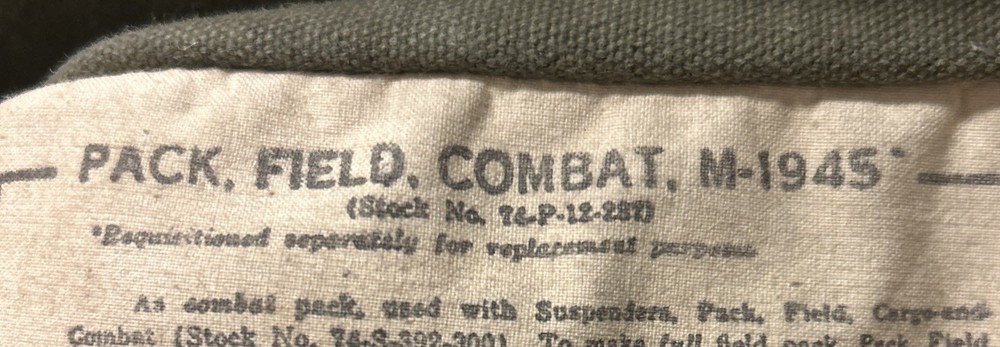 USGI Pack, Field, Combat M-1945