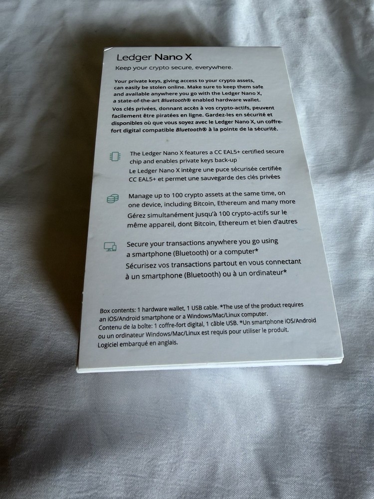 Ledger Nano X Hardware Wallet Bluetooth Crypto Wallet Open Box