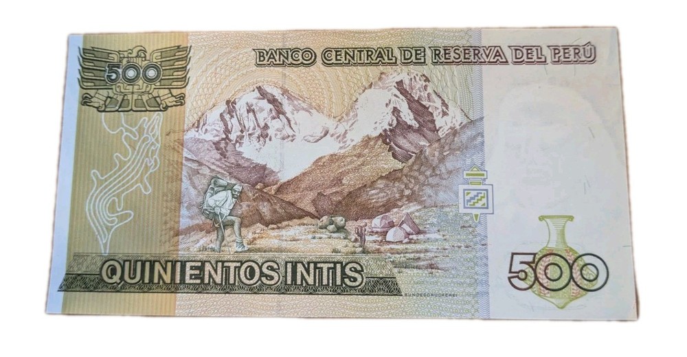 1987 Peru 500 Intis Banknote