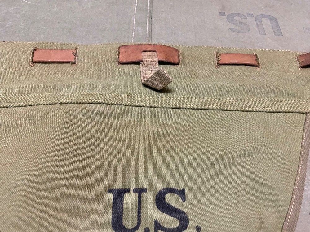 ORIGINAL WWI US ARMY M1910 INFANTRY PEA GREEN HAVERSACK PACK TAIL & INSERT