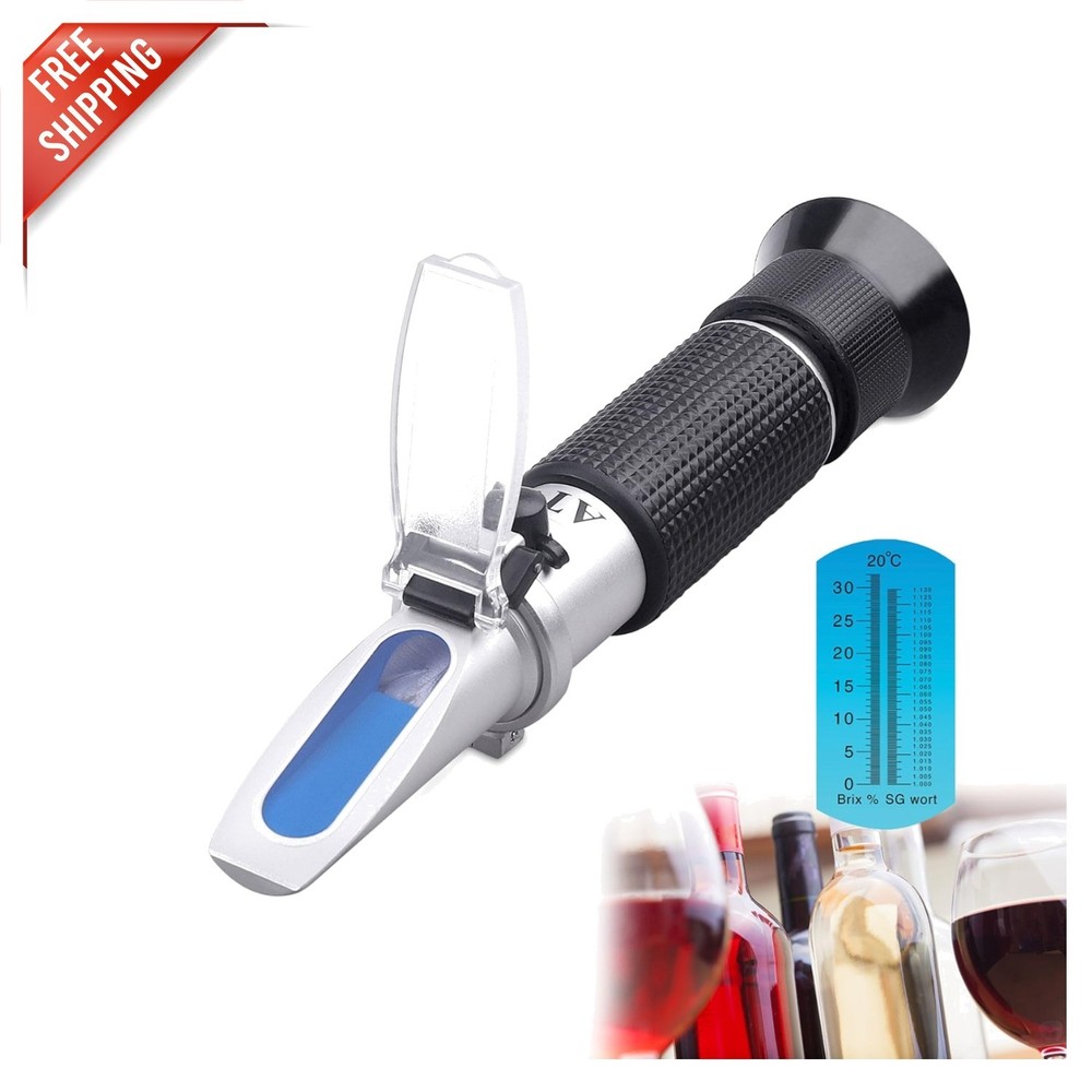 Portable Digital Refractometer with ATC - Brix & Specific Gravity Measurement