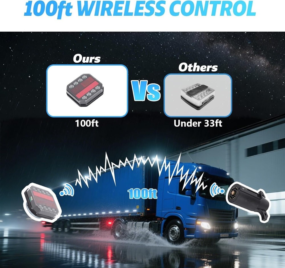 Upgraded Version Wireless Trailer Lights Magnetic Bluetooth Trailer Lights