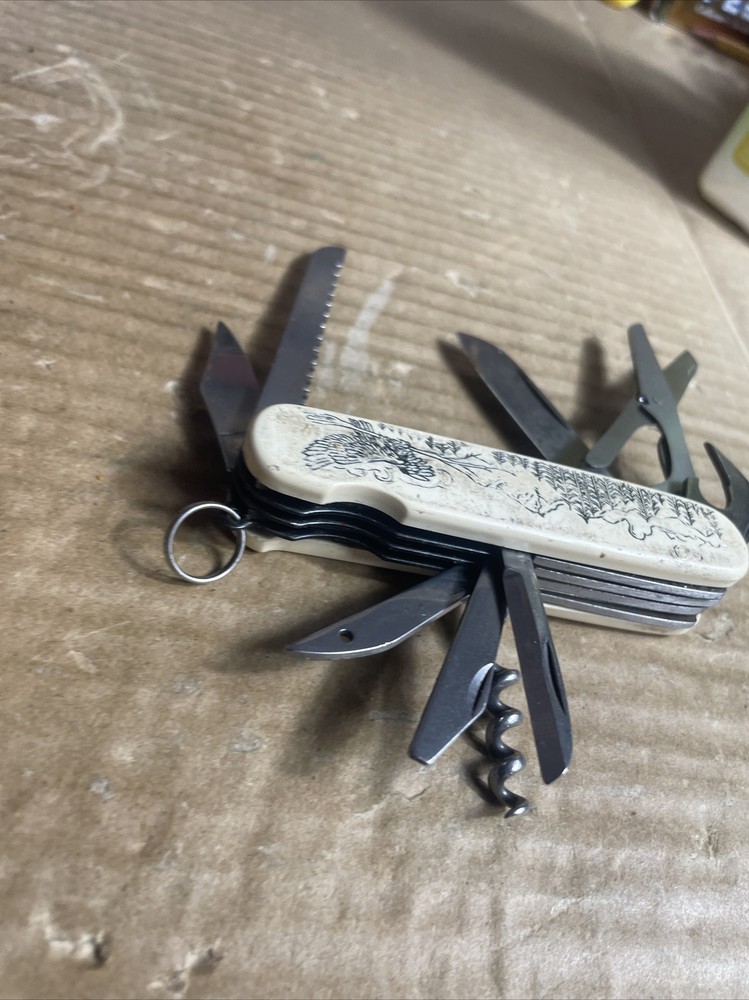 Vtg American Eagle 200th Anniversary Folding Pocket Knife 11 Function Multi Tool