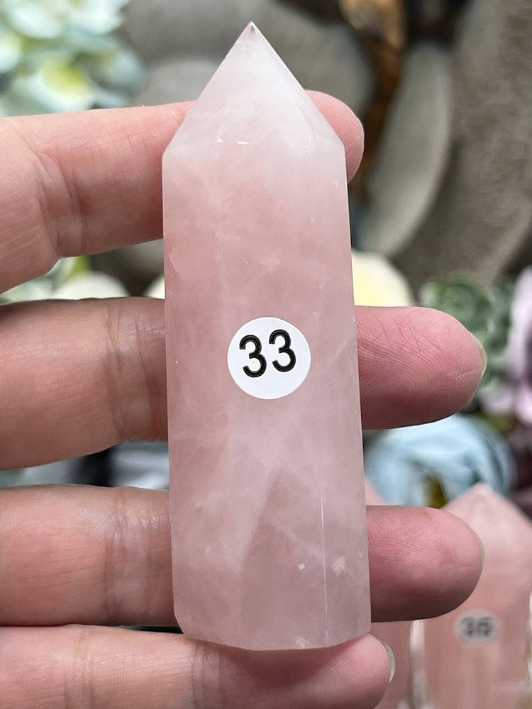 Natural Rose Quartz Points Amazing pinks Free ship & Gift