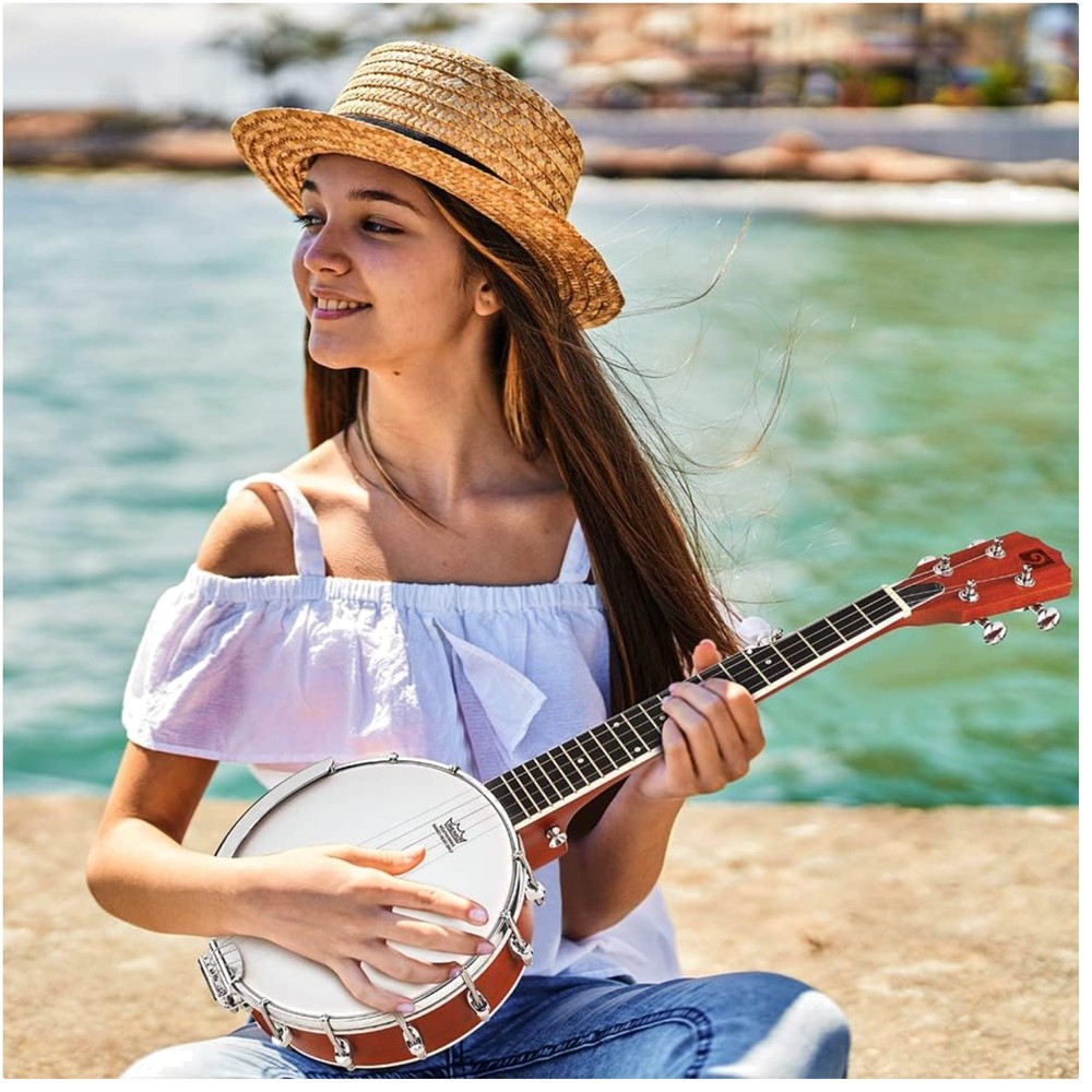 Mahogany Mini Banjo Bundle for Beginners