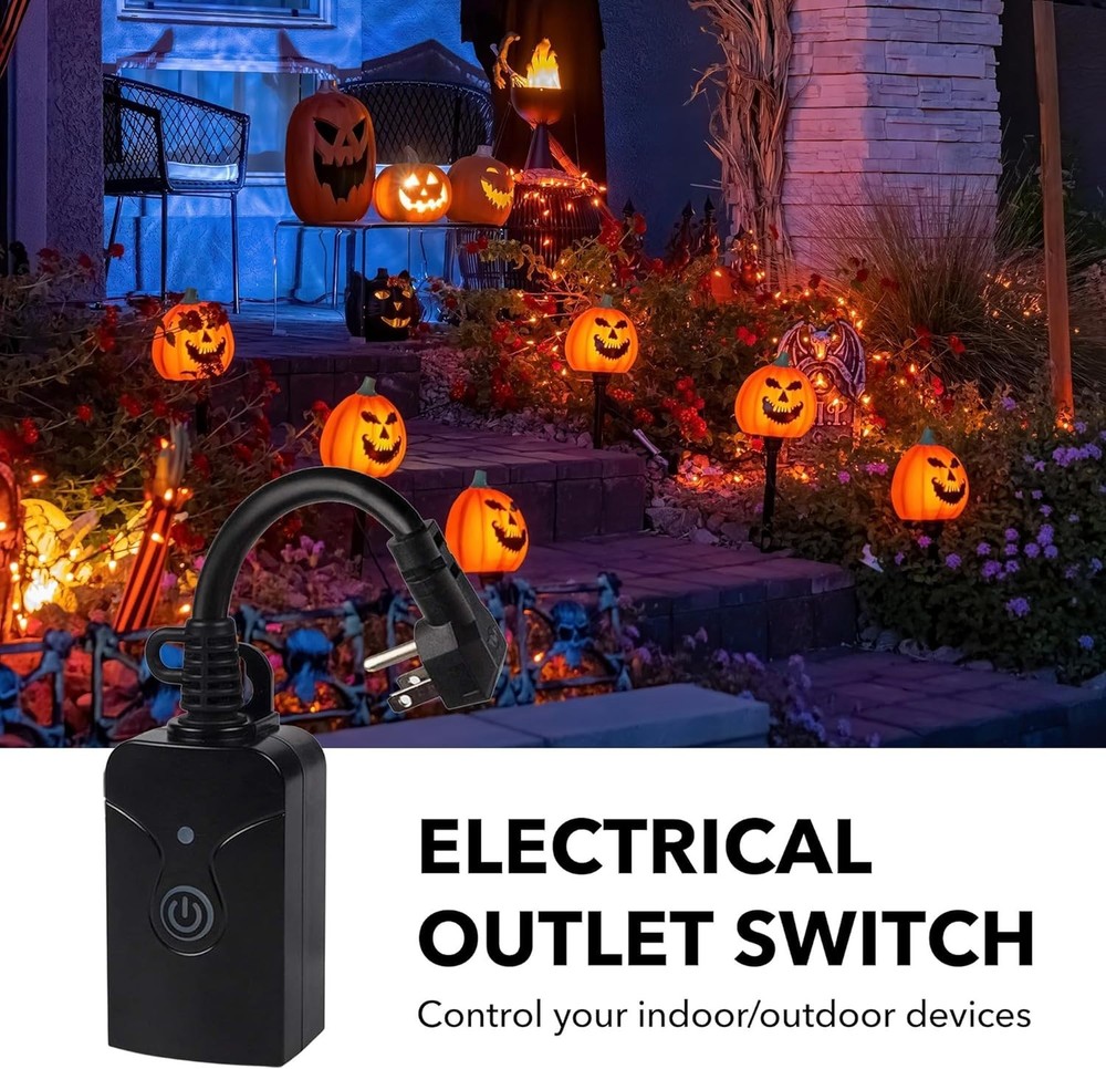 Compact Remote-Controlled Electrical Outlet - Listed, Voice Search Enabled