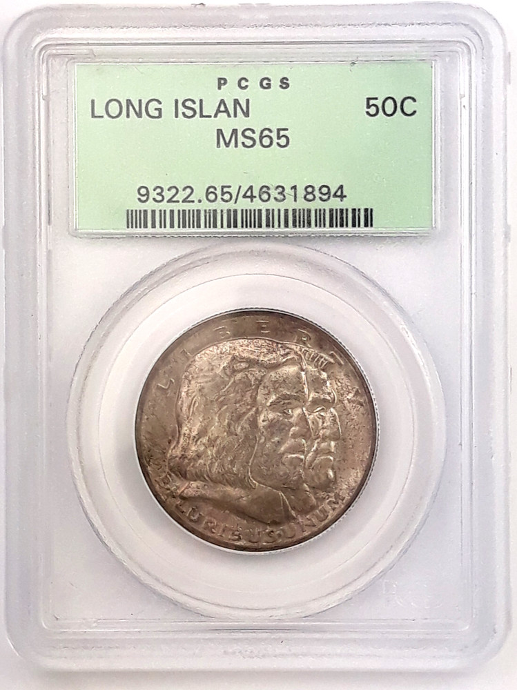 1936  Long Island Tercentenary Commemorative Half Dollar ~ PCGS  MS65 ~ OGH