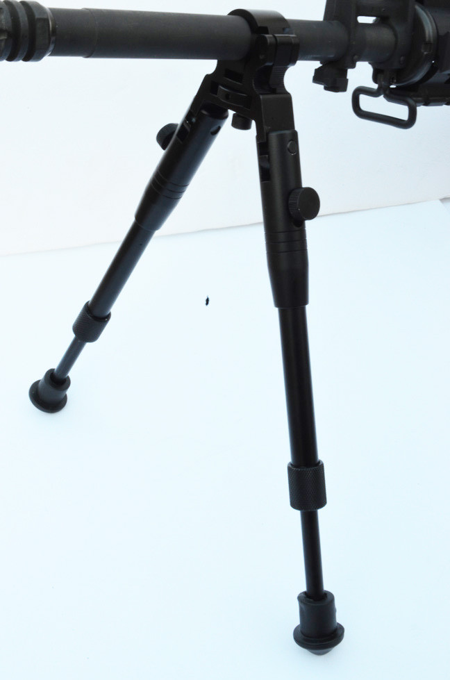 Barrel Mounting Bipod for rifles Extentable & Foldable legs Solid metal BLACK
