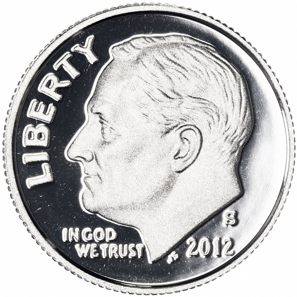 2012 S Roosevelt Dime Gem DCam Proof CN-Clad