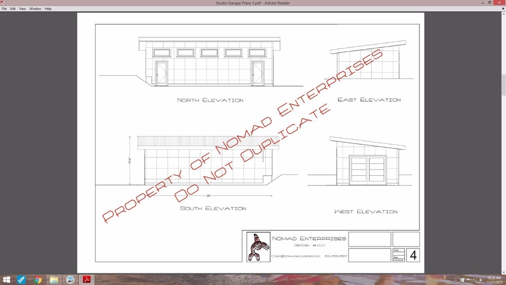Modern Studio Garage PDF Plans Mancave Building Plan Contemporary Shed