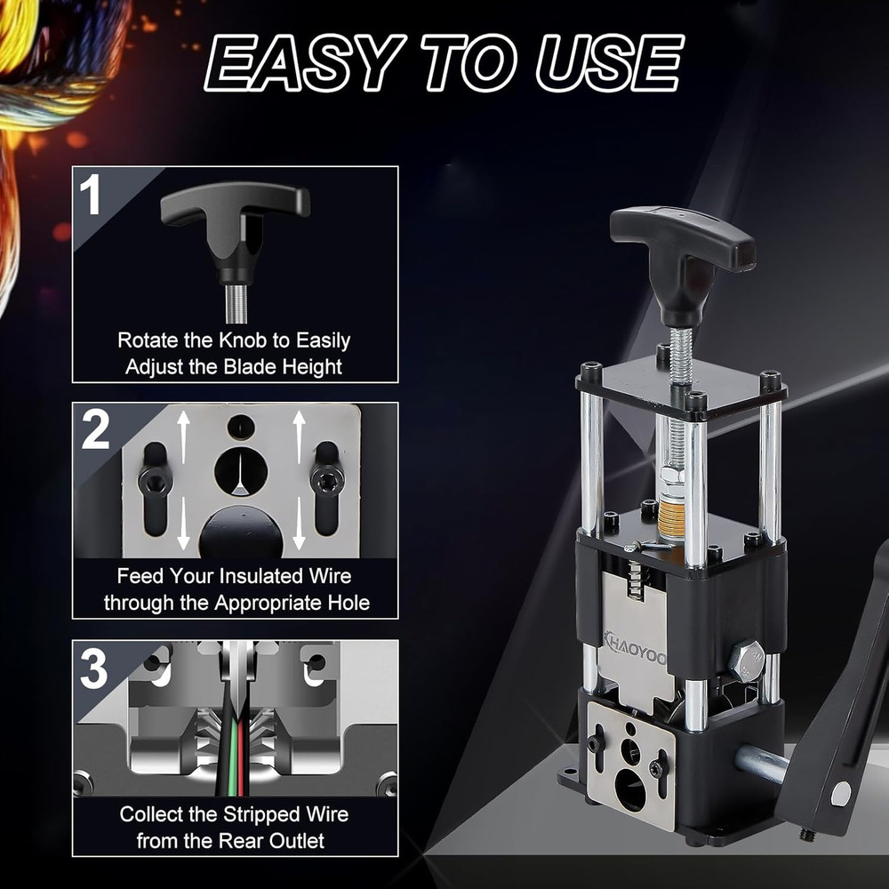 Wire Stripper Machine, Drill-Powered/Manual Two-In-One Wire Stripper Tool, Wire