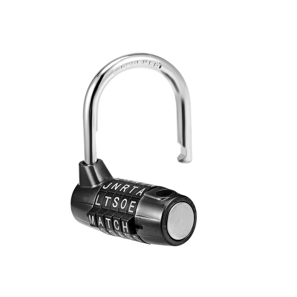 5-Digit Combination Padlock 2-1/2-inch Resettable Alphabet Code Lock Black