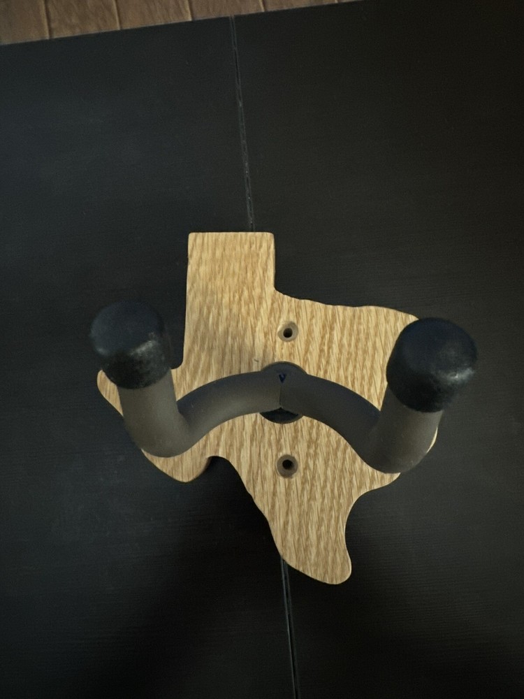 Texas Guitar Wall Hanger Holder Cherry