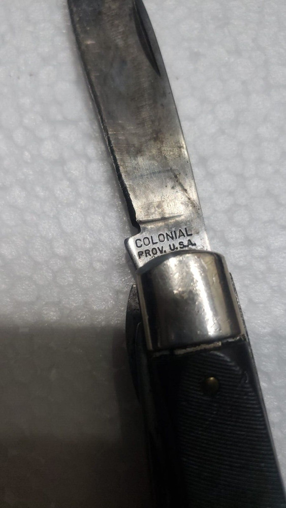 Vintage Colonial Prov USA Folding 2 Blade Pocket Knife