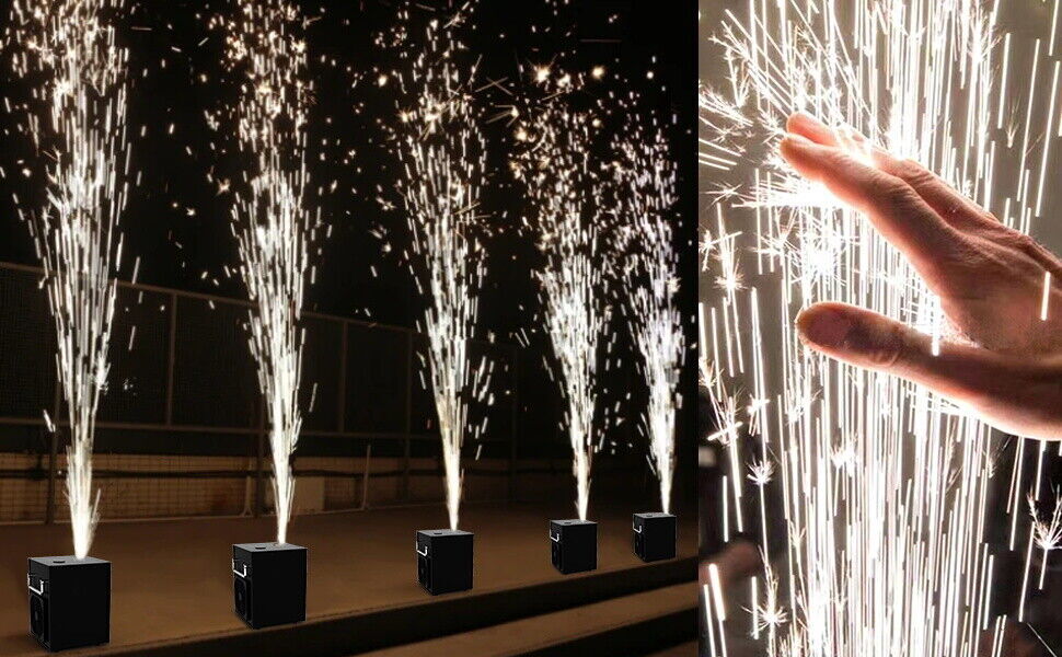 700W Cold Spark Machine Firework Machine Stage Effect DJ Wedding DMX Flight Case