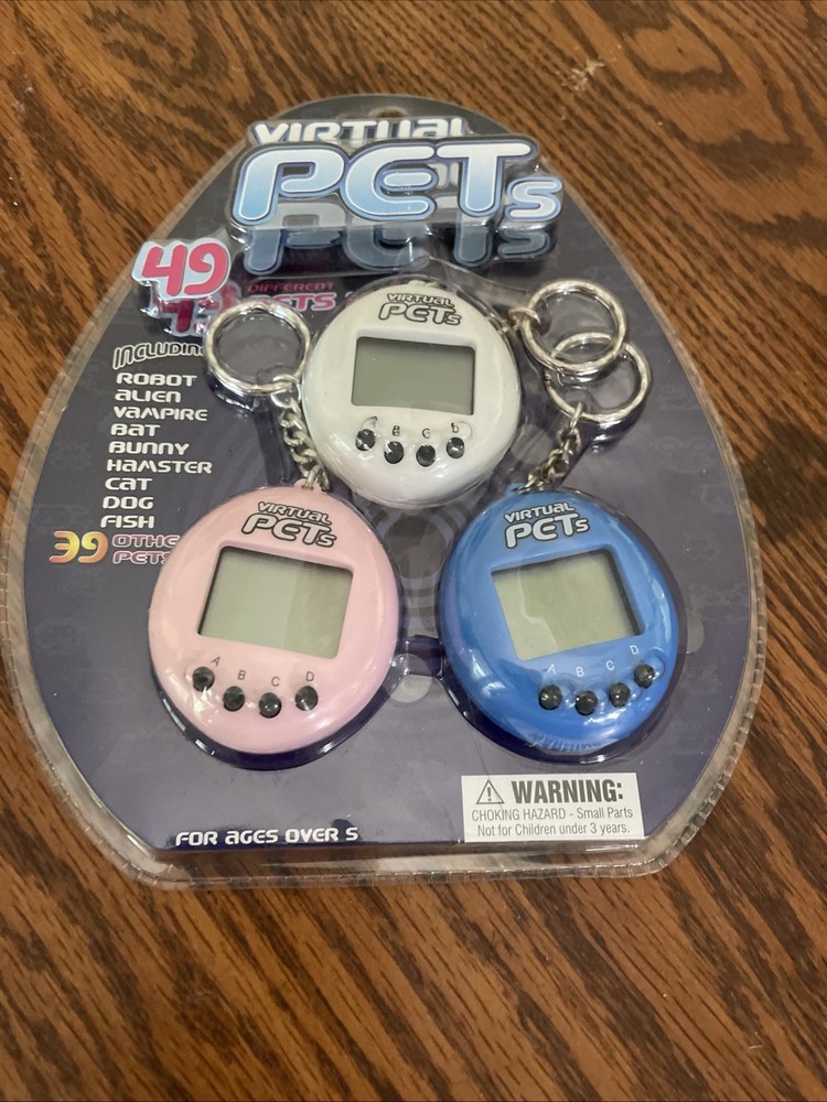 Virtual Pets Electronic 3 Pack Keychain 2006  New In Package