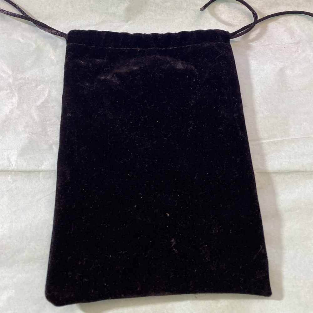 Black Velvet Mini Drawstring Pouch For Tarot Dice & Crystals
