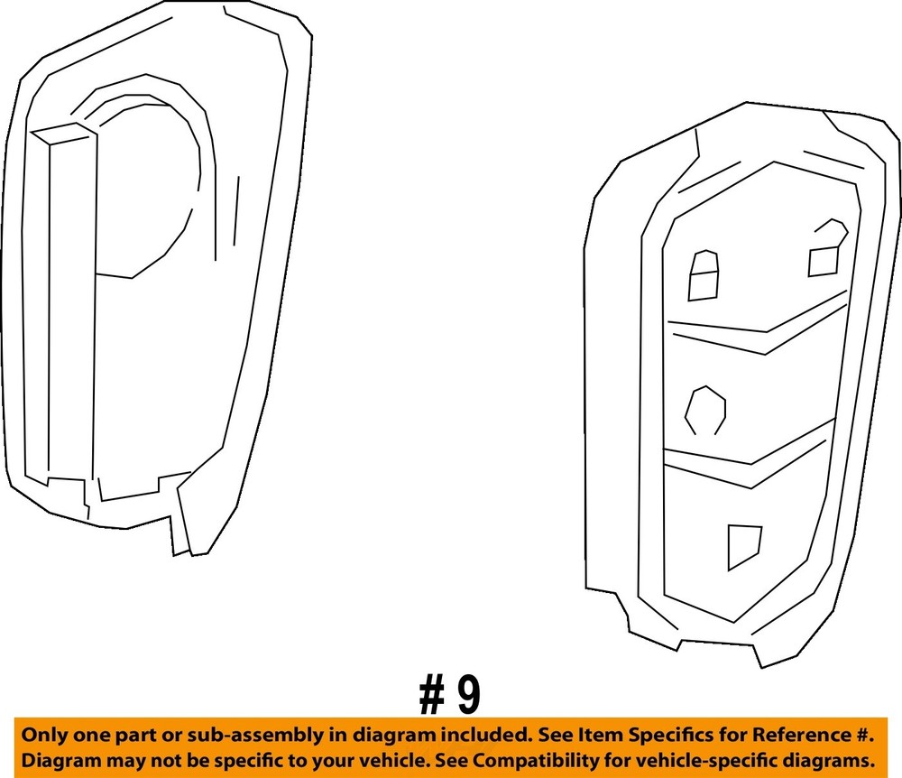 GM OEM 19-21 XT4 Electrical Keyless Entry Components-Transmitter 13544051