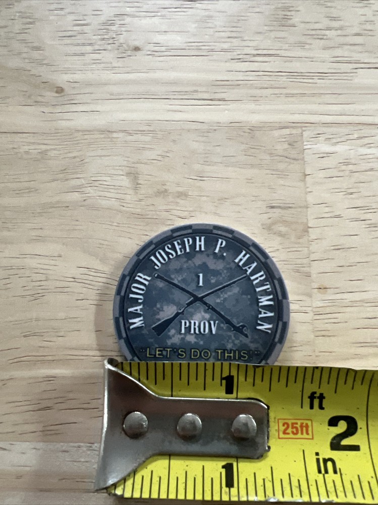 U.S. Military commanders appreciation token. Name “Hartman”