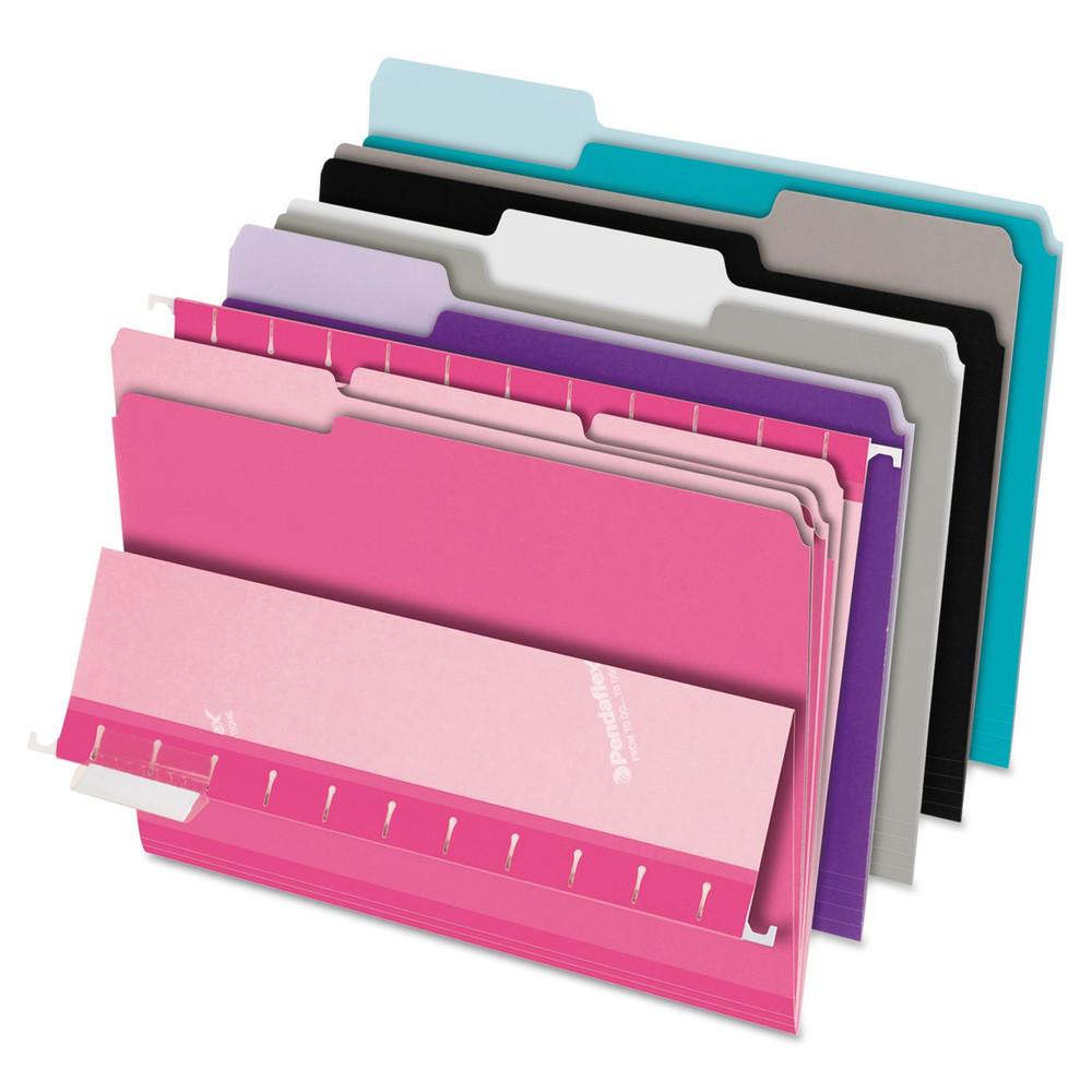 1/3 Cut Top Tab Pastel Interior File Folders 100 Pack (421013ASST2)