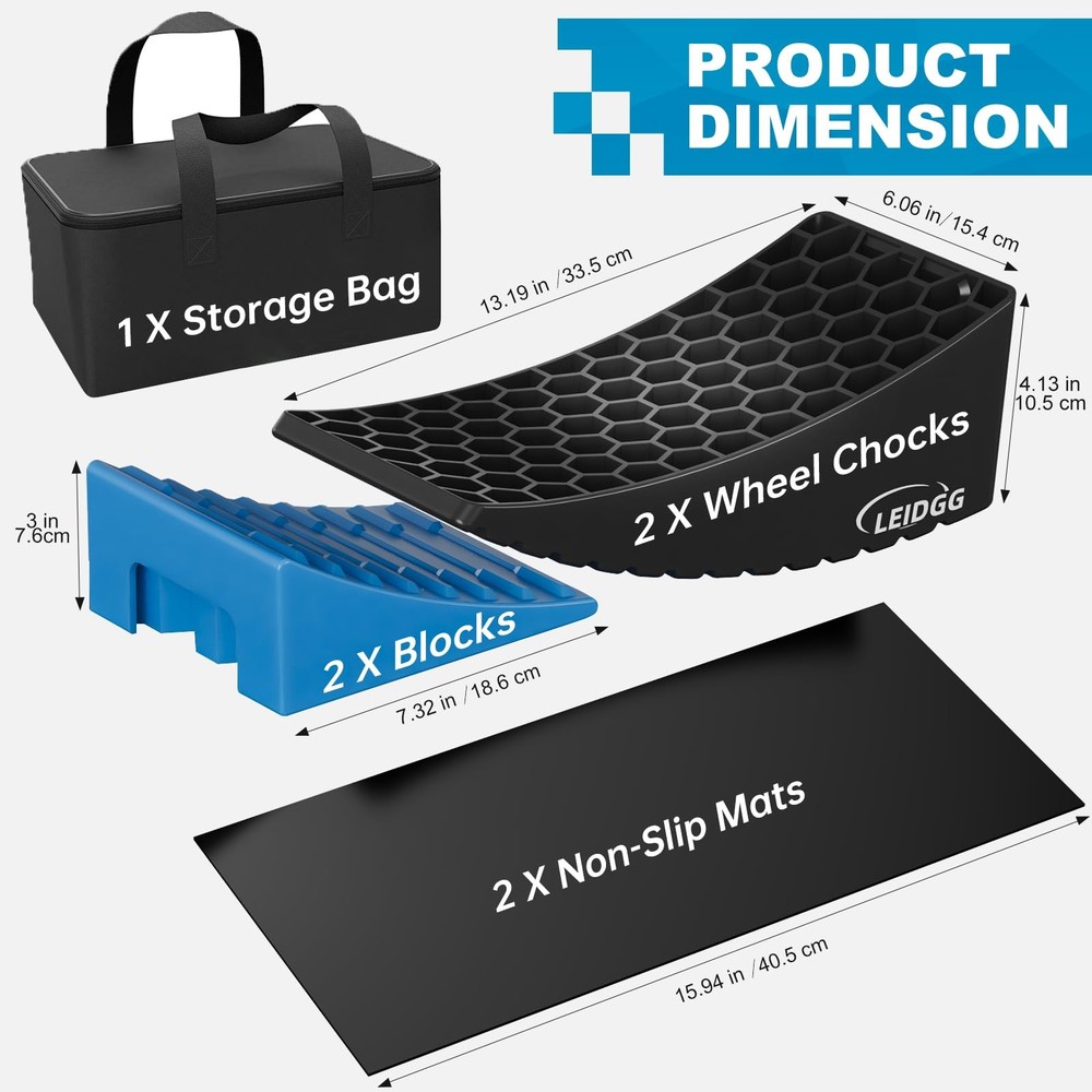 LEIDGG 2Packs RV Leveling Blocks System Kit Camper for Blue