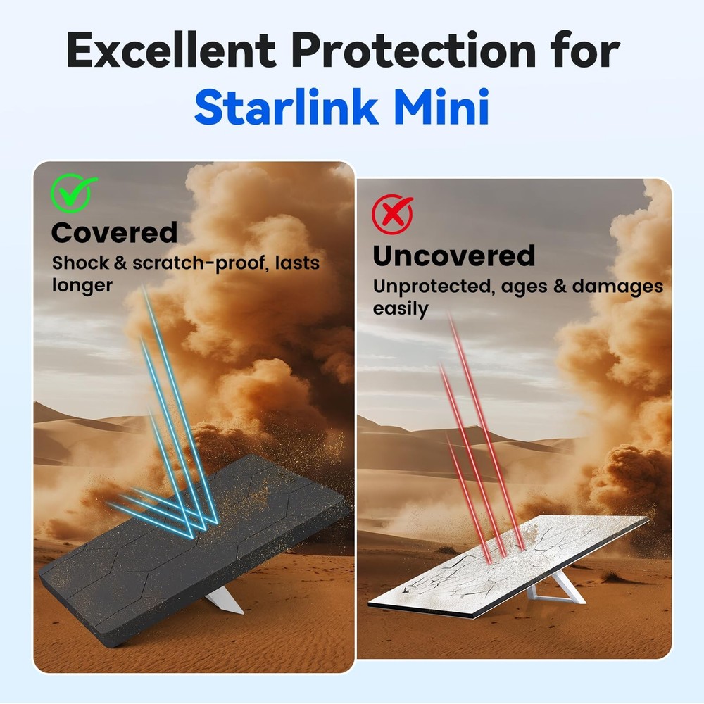 STARGEAR Starlink Mini Protective Cover Case, Hailproof Liquid Silicone Prote...