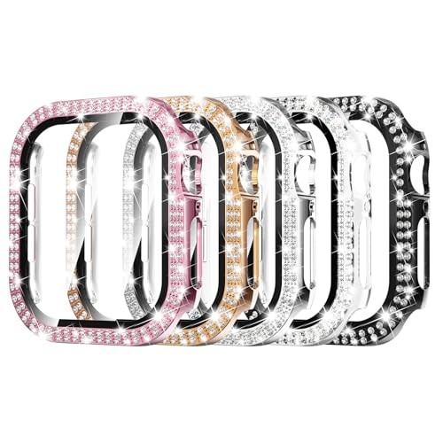 5-Pack Women Bling Screen Protector Case Compatible with 42mm(Series 10/11)