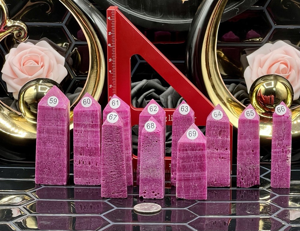 Honeycomb Ruby Uvreactive 4 sided Points Free shipping & Gift