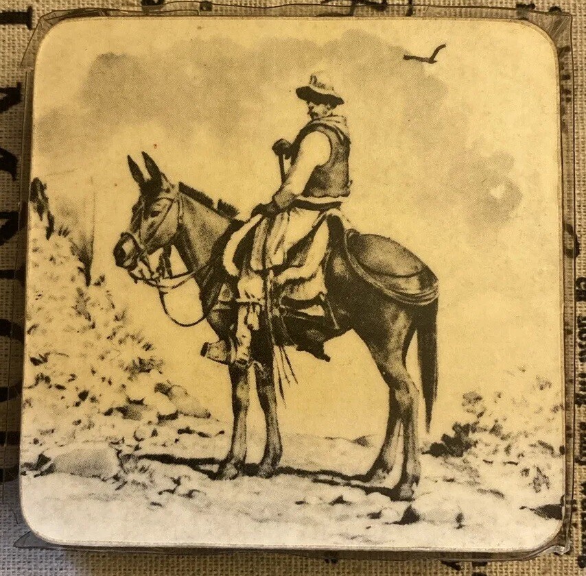 Match & Plus Products (5) Five Western Coasters 3.5” X 3.5”