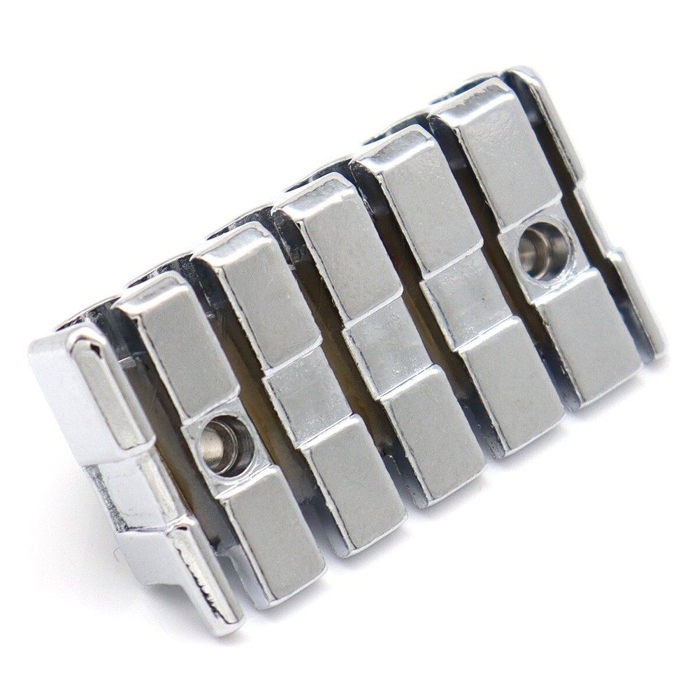 6 Strings Metal 42mm Headless Electric Guitar String Nut with Screw Silver