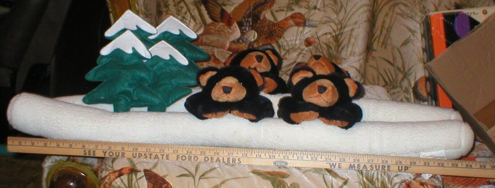BLACK BEARS DRAFT PROTECTOR 34" LONG SET OF 2 SOLD AS IS