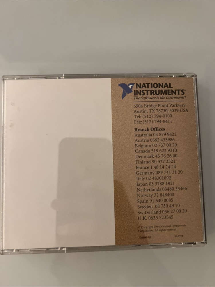 NATIONAL INSTRUMENTS VXI Plug & Play INTEGRATOR 1994 CD Rom