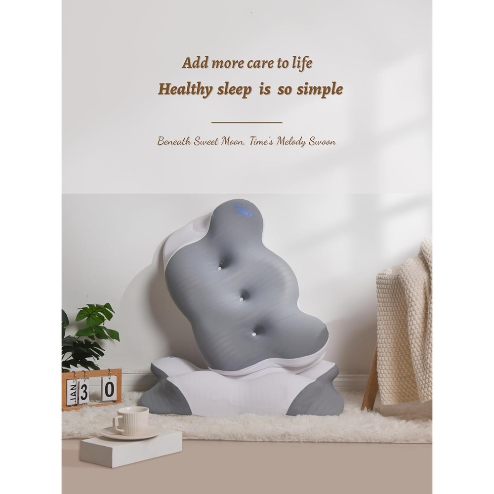 Cloud Contour Memory Foam Pillow,Ergonomic Design for Reducing Snoring