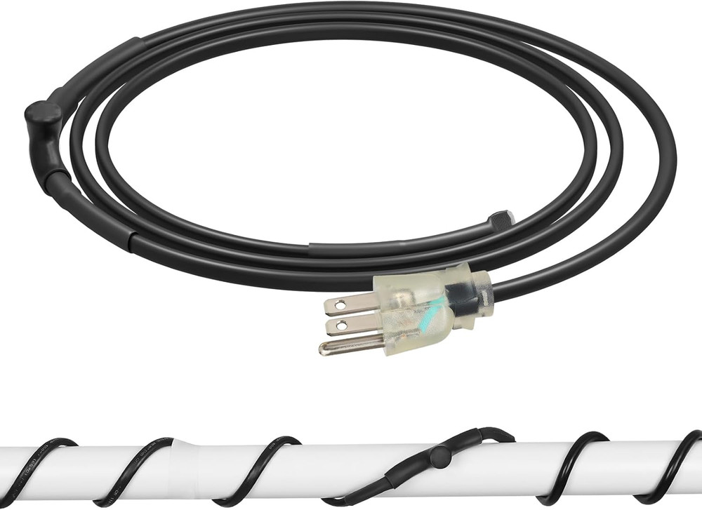 3FT Heat Tape for Water Pipes, 120V Heat Tape for Pipes at -40°F, Pipe Heat Tape