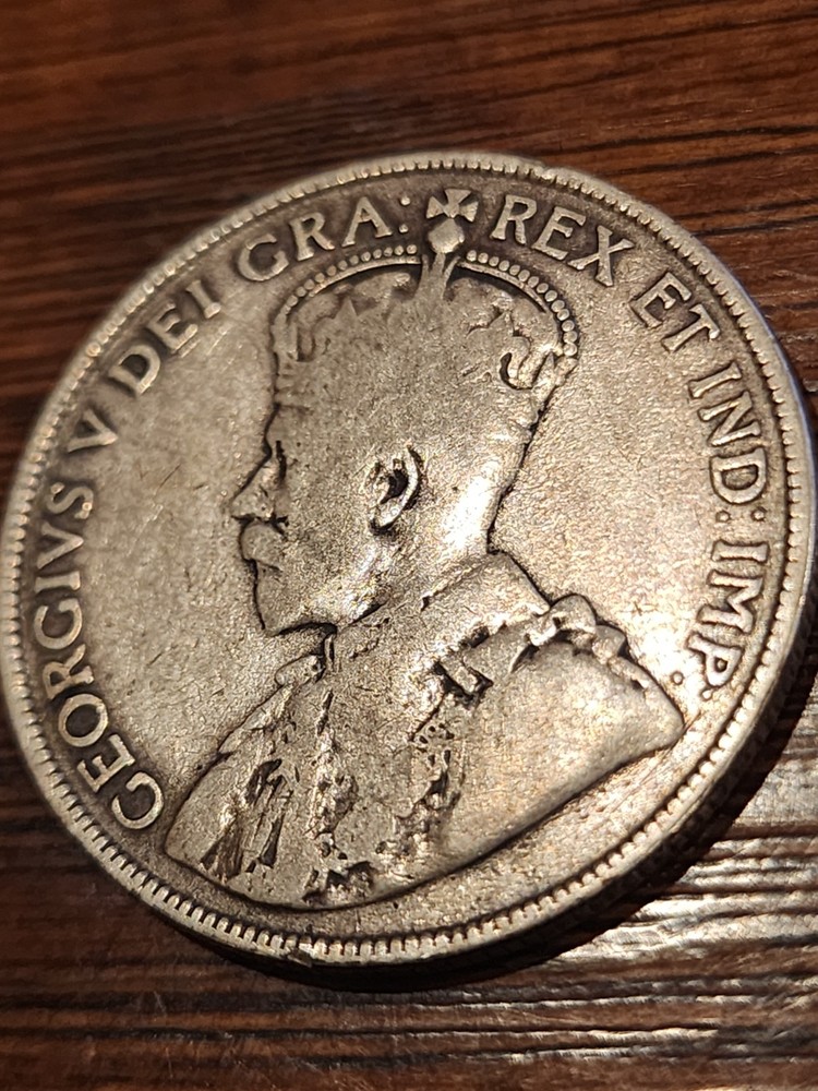 1916 Canada 50 Cents Silver Coin