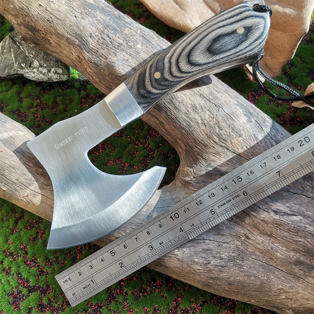 Portable practical axe, high hardness stainless steel sharp blade survival tools