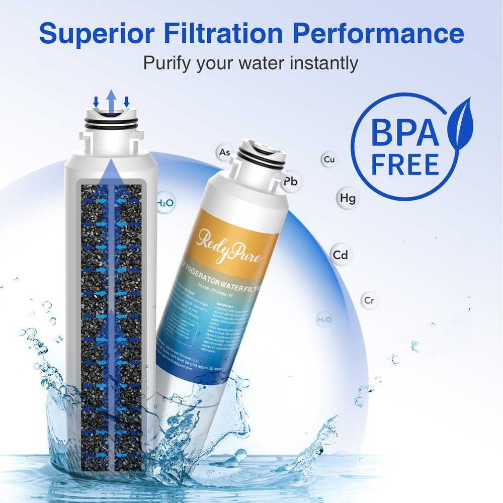 6 pcs Fit for Samsung DA29-00020A/B RF263BEAESR PL-200 Refrigerator Water Filter