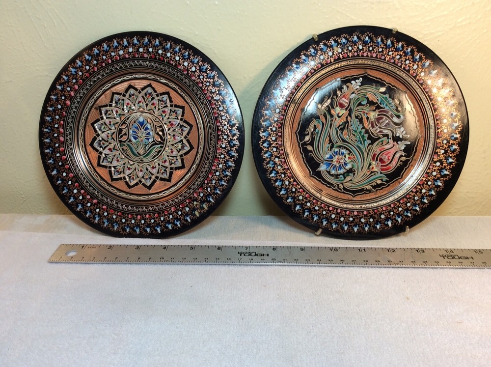 Copper decorative plates enamel design