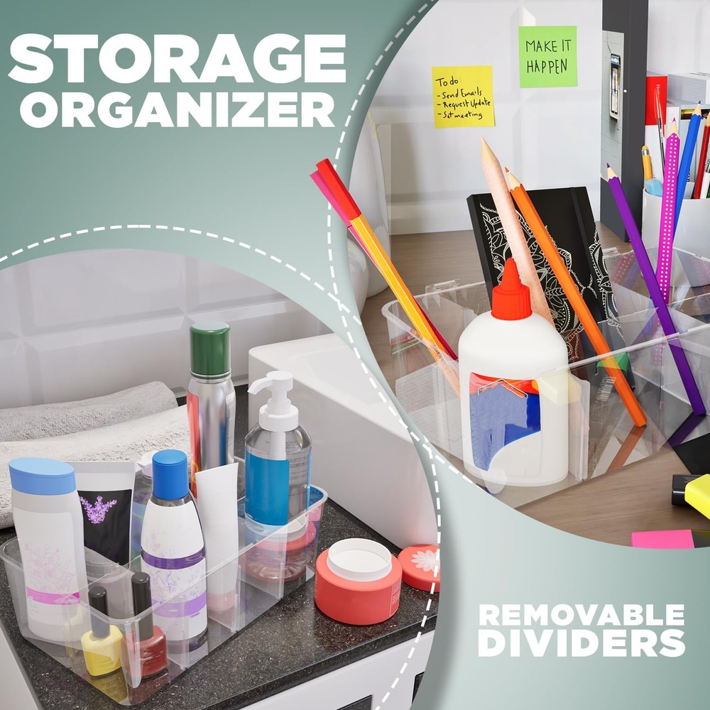 Utopia Home Tea Bag Organizer 3-Pack: Clear Stackable Storage for Pantry & More