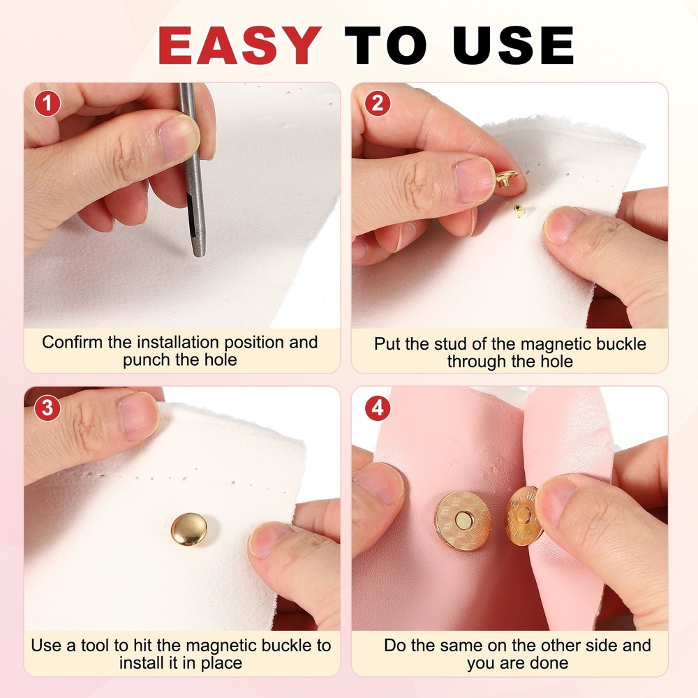 20 Sets 14 mm Magnetic Snap Stud Buttons with Cap, Bronze