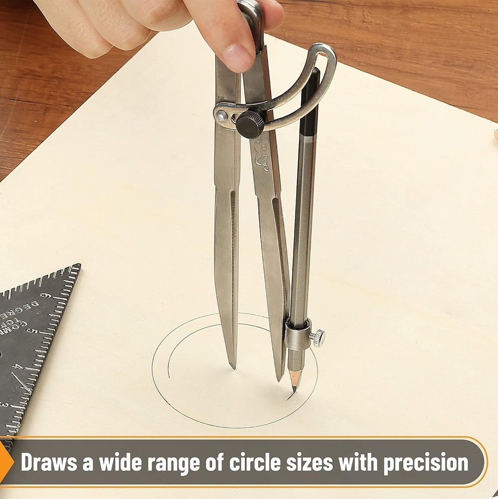 - Professional Compass for Woodworking, Large Compass for Geometry, Compass Draw