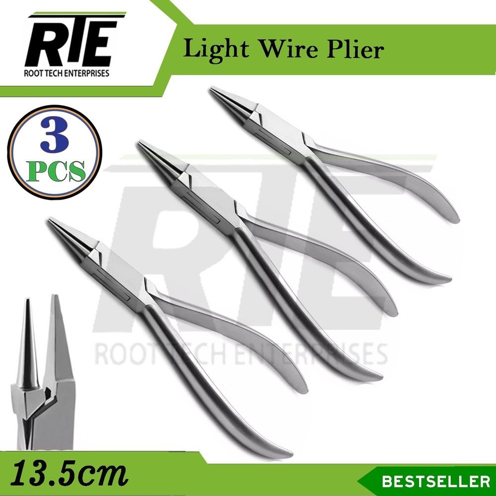 3pc Dental Light Wire Pliers Wire Bending Loop Forming Orthodontic Tool