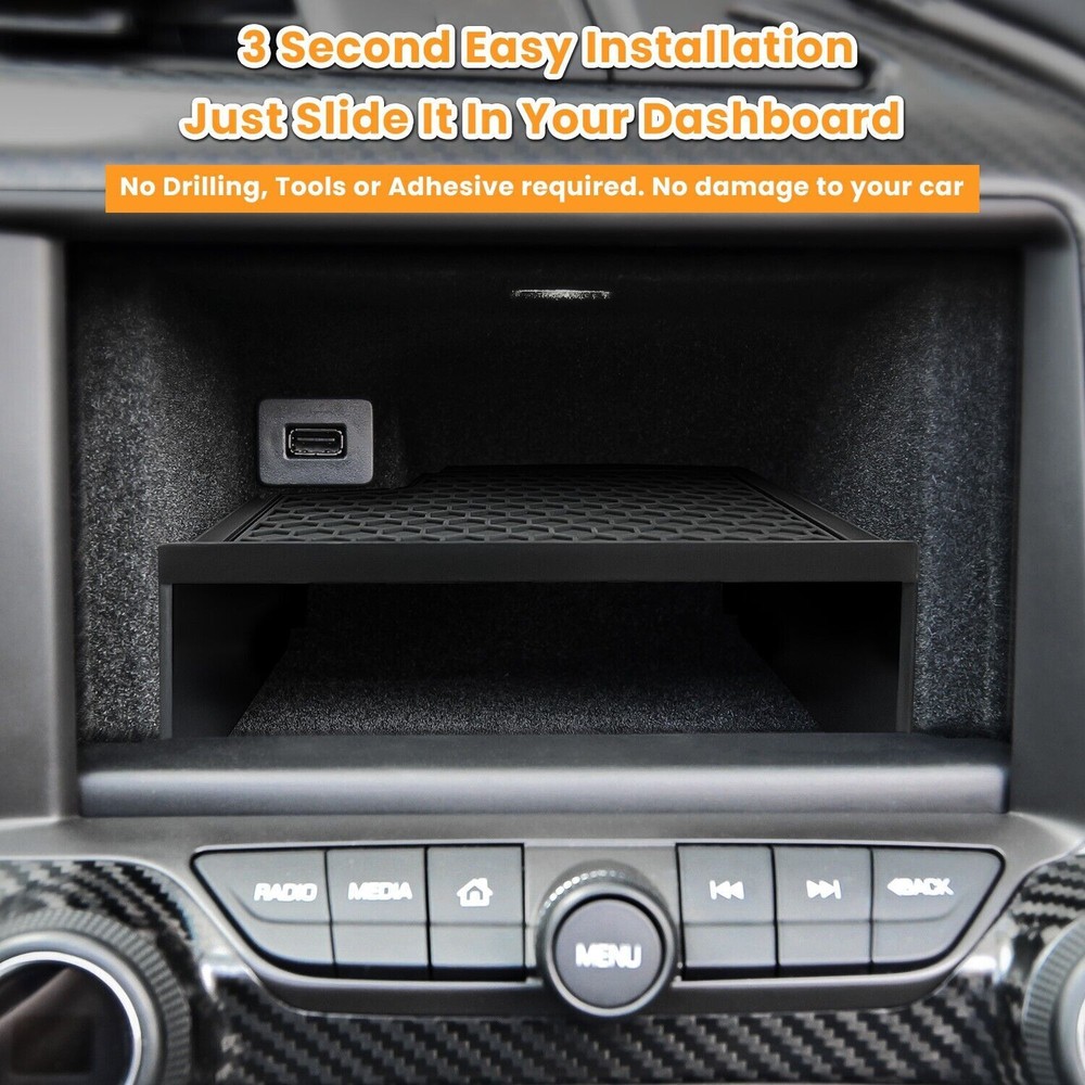 Dashboard Storage box Compartment Tray fit for Corvette C7 Stingray 2014-2019