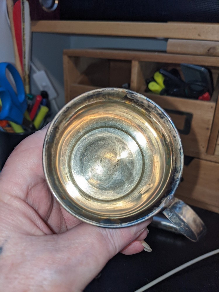 Solid Silver Baby Cup That's Over 100 Years Old With Engraved S